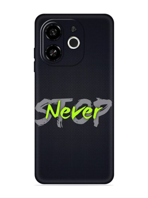 Never Stop Embossed Soft Silicone Case for Tecno Pop 9 (5G)