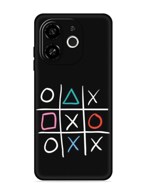 Super Neon Tic-Tac-Toe Embossed Soft Silicone Case for Tecno Pop 9 (5G) Zapvi