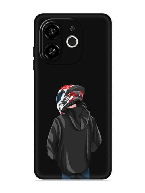 Motorcycle Rider Embossed Soft Silicone Case for Tecno Pop 9 (5G)