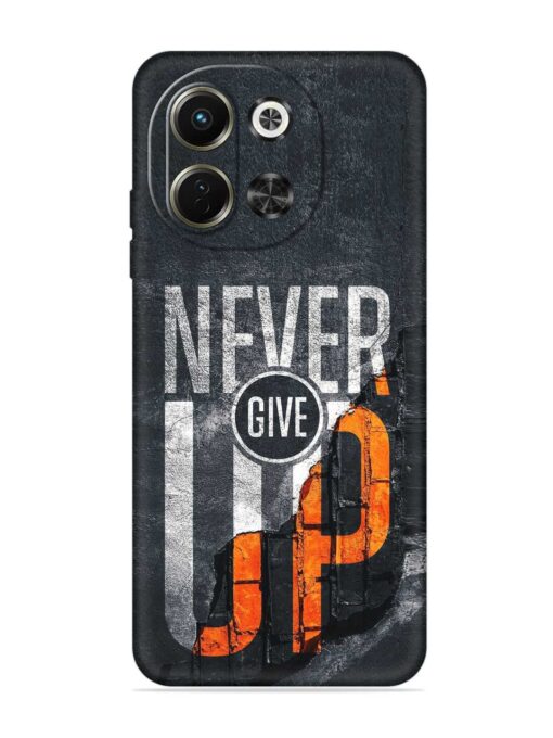 Never Give Up Embossed Soft Silicone Case for Tecno Pova 6 Neo (5G) Zapvi