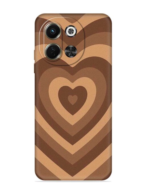 Brown Heart Embossed Soft Silicone Case for Tecno Pova 6 Neo (5G)