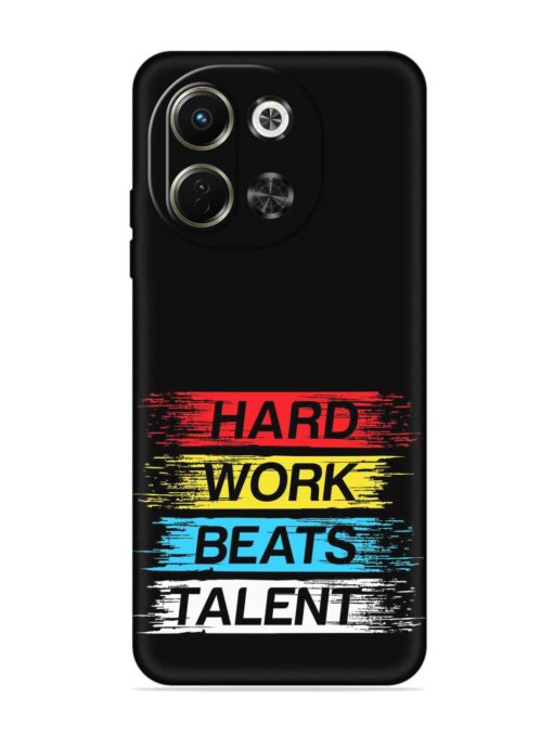 Hard Work Beats Embossed Soft Silicone Case for Tecno Pova 6 Neo (5G)