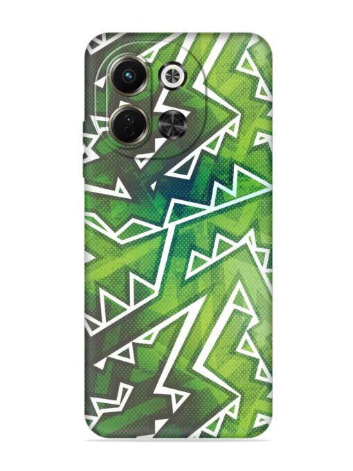 Green Graffiti Seamless Embossed Soft Silicone Case for Tecno Pova 6 Neo (5G)