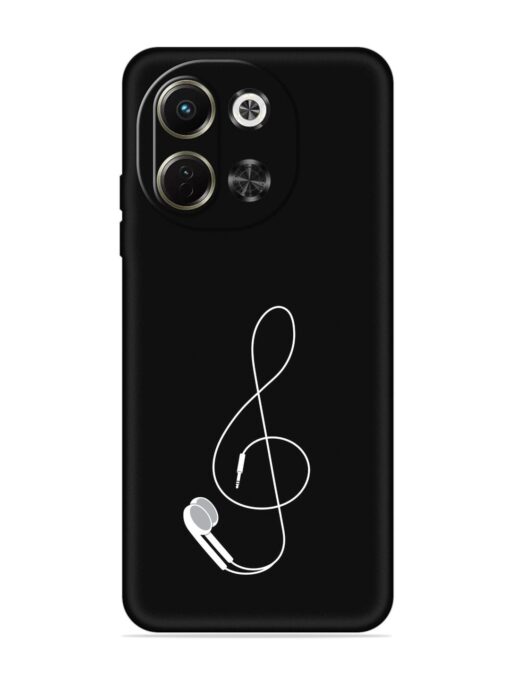 Music Earphone Vector Embossed Soft Silicone Case for Tecno Pova 6 Neo (5G)