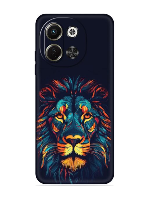 Colorful Lion Embossed Soft Silicone Case for Tecno Pova 6 Neo (5G)