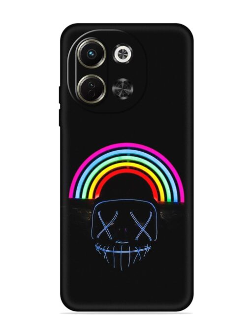 Mask Rainbow Embossed Soft Silicone Case for Tecno Pova 6 Neo (5G)