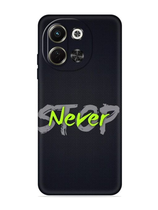 Never Stop Embossed Soft Silicone Case for Tecno Pova 6 Neo (5G)