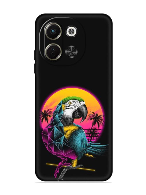 Rad Parrot Embossed Soft Silicone Case for Tecno Pova 6 Neo (5G)