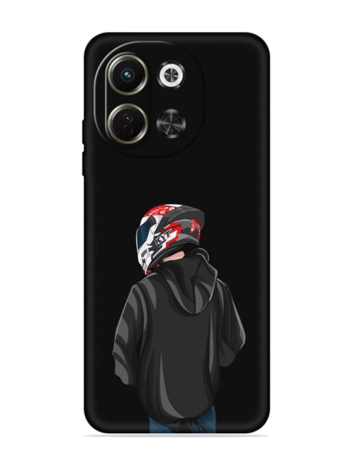 Motorcycle Rider Embossed Soft Silicone Case for Tecno Pova 6 Neo (5G)