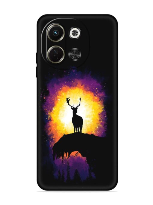 Elk Animal Art Embossed Soft Silicone Case for Tecno Pova 6 Neo (5G) Zapvi