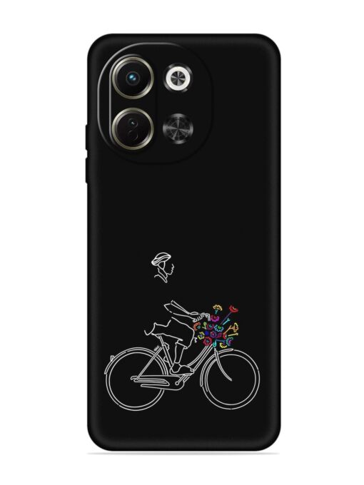 Minimalist Cycle Art Embossed Soft Silicone Case for Tecno Pova 6 Neo (5G)