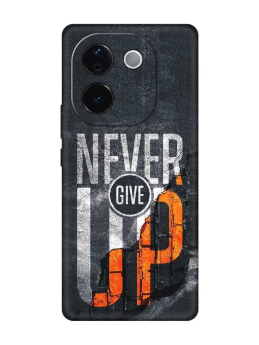 Never Give Up Embossed Soft Silicone Case for Vivo T3 Pro (5G)