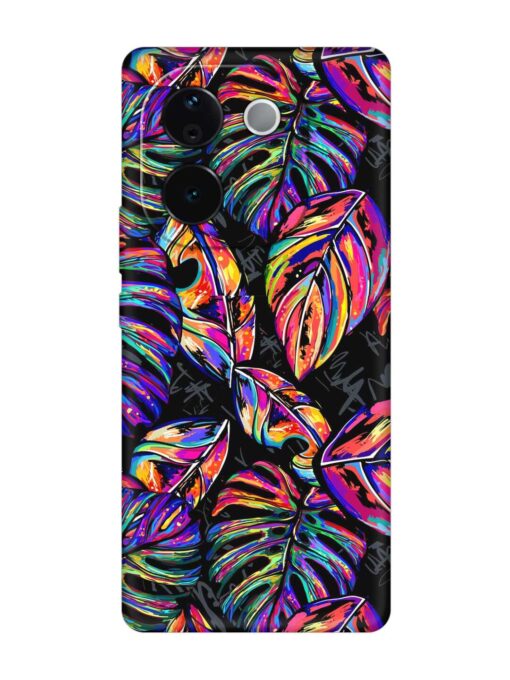 Tropical Seamless Vector Embossed Soft Silicone Case for Vivo T3 Pro (5G) Zapvi