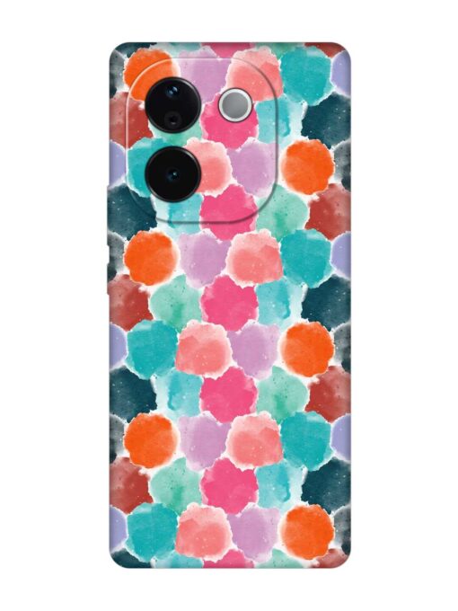 Colorful Seamless Pattern Embossed Soft Silicone Case for Vivo T3 Pro (5G)