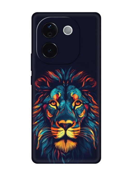 Colorful Lion Embossed Soft Silicone Case for Vivo T3 Pro (5G)