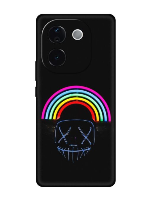 Mask Rainbow Embossed Soft Silicone Case for Vivo T3 Pro (5G)