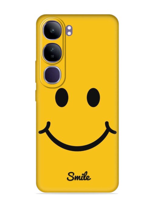 Yellow Smiley Embossed Soft Silicone Case for Vivo Y300 (5G)