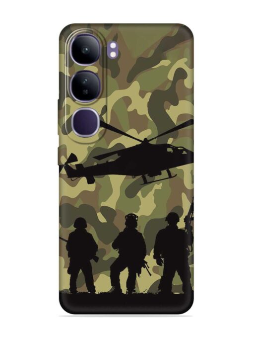 Army Heros Embossed Soft Silicone Case for Vivo Y300 (5G) Zapvi