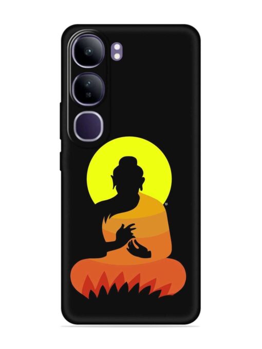 Buddha Art Black Embossed Soft Silicone Case for Vivo Y300 (5G)