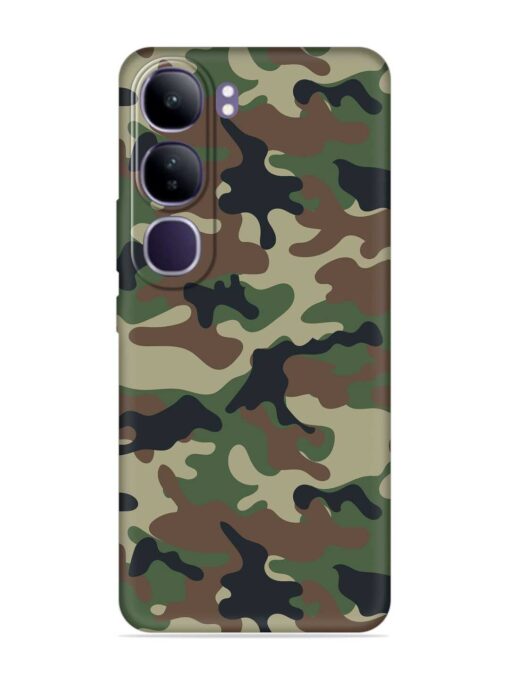 Army Military Camouflage Dark Green Embossed Soft Silicone Case for Vivo Y300 (5G) Zapvi