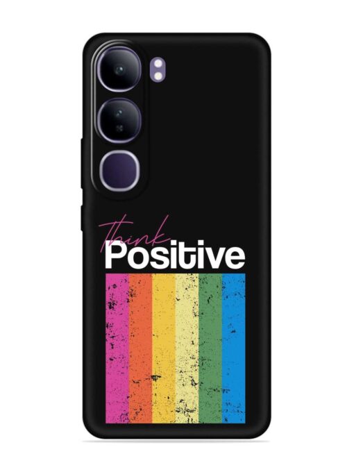 Think Positive Typography Embossed Soft Silicone Case for Vivo Y300 (5G)