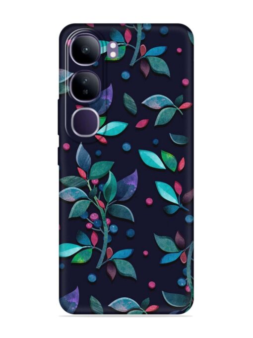 Decorative Watercolor Flower Embossed Soft Silicone Case for Vivo Y300 (5G)