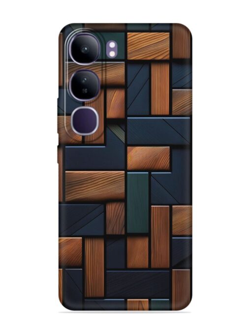 Wooden Background Cubes Embossed Soft Silicone Case for Vivo Y300 (5G) Zapvi