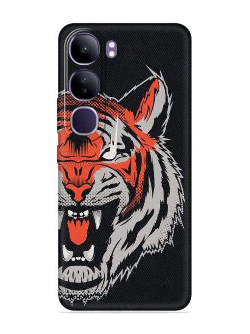 Tiger Aggression Embossed Soft Silicone Case for Vivo Y300 (5G) Zapvi