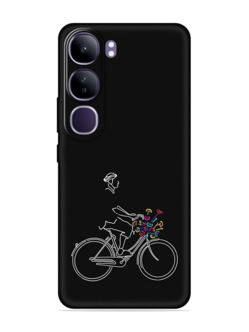 Minimalist Cycle Art Embossed Soft Silicone Case for Vivo Y300 (5G)