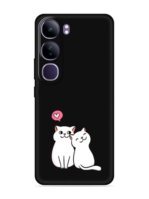 Cute Loving Cats Embossed Soft Silicone Case for Vivo Y300 (5G)