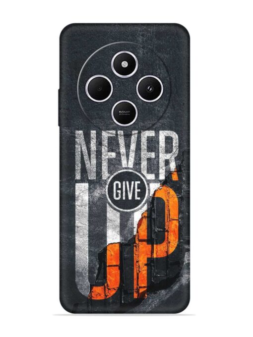 Never Give Up Embossed Soft Silicone Case for Xiaomi Redmi A4 (5G) Zapvi