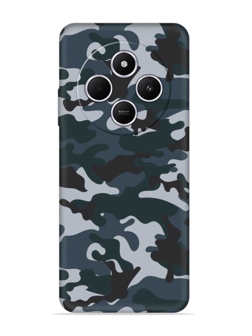 Dark Blue Army Military Art Embossed Soft Silicone Case for Xiaomi Redmi A4 (5G) Zapvi