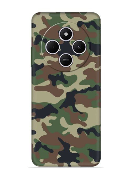 Army Military Camouflage Dark Green Embossed Soft Silicone Case for Xiaomi Redmi A4 (5G) Zapvi