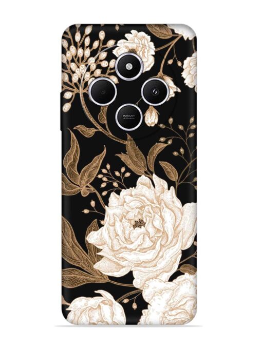 Peonies Roses Floral Embossed Soft Silicone Case for Xiaomi Redmi A4 (5G) Zapvi