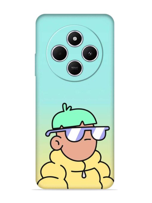 Doodles Cool Character Embossed Soft Silicone Case for Xiaomi Redmi A4 (5G) Zapvi