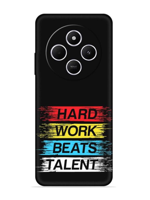 Hard Work Beats Embossed Soft Silicone Case for Xiaomi Redmi A4 (5G) Zapvi