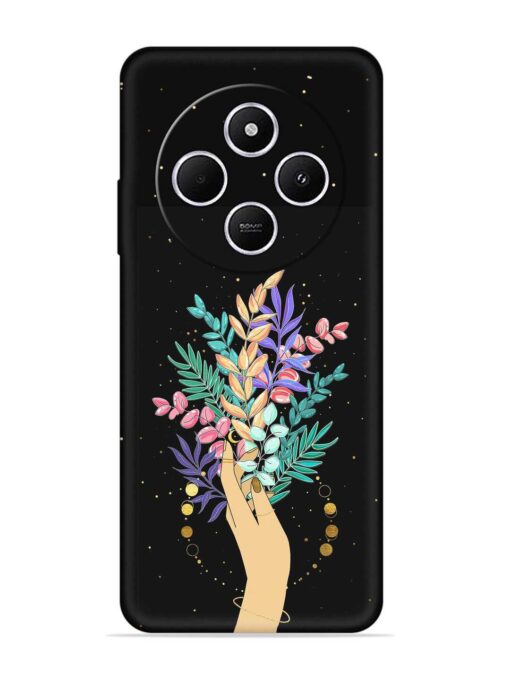 Flower On Hand Embossed Soft Silicone Case for Xiaomi Redmi A4 (5G) Zapvi