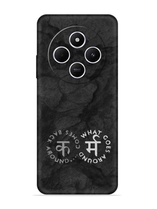 Karma Hindi Word Embossed Soft Silicone Case for Xiaomi Redmi A4 (5G) Zapvi