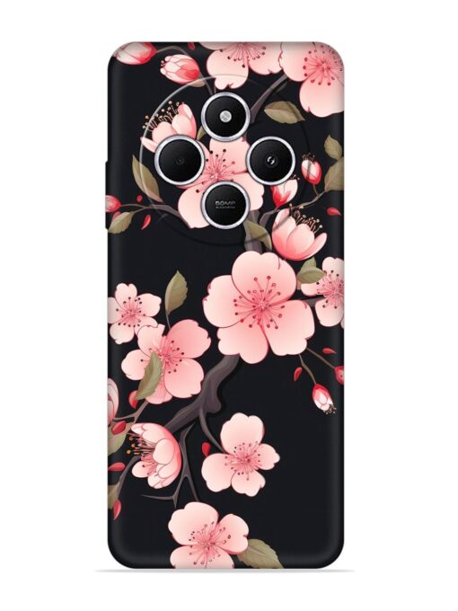 Cherry Blossom Embossed Soft Silicone Case for Xiaomi Redmi A4 (5G)