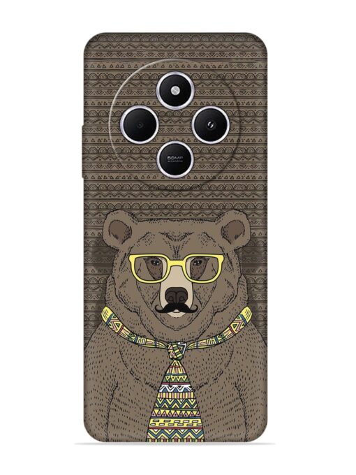 Grizzly Bear Embossed Soft Silicone Case for Xiaomi Redmi A4 (5G) Zapvi