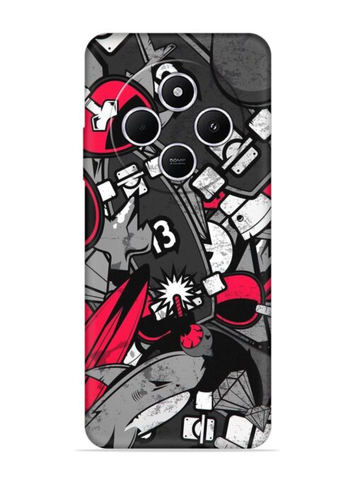 Fictional Doodle Embossed Soft Silicone Case for Xiaomi Redmi A4 (5G) Zapvi