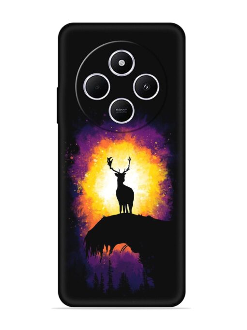 Elk Animal Art Embossed Soft Silicone Case for Xiaomi Redmi A4 (5G) Zapvi