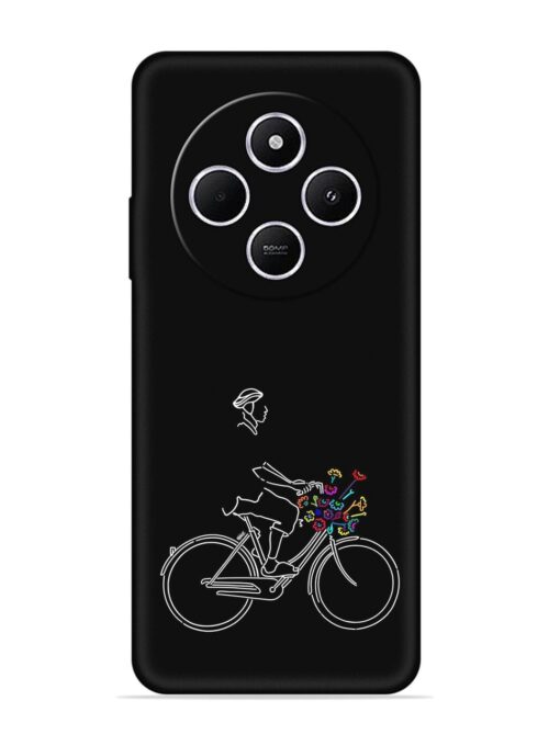 Minimalist Cycle Art Embossed Soft Silicone Case for Xiaomi Redmi A4 (5G) Zapvi