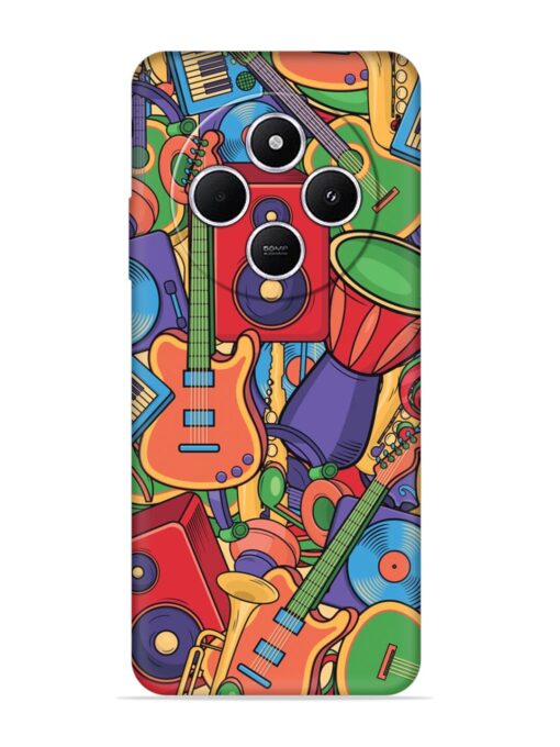 Colorful Music Art Embossed Soft Silicone Case for Xiaomi Redmi A4 (5G) Zapvi