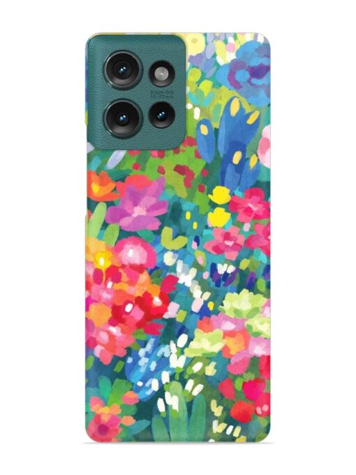 Watercolor Flower Art Snap Case for Motorola Moto Edge 50 (5G)