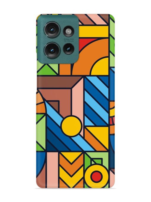 Colorful Geometric Snap Case for Motorola Moto Edge 50 (5G)