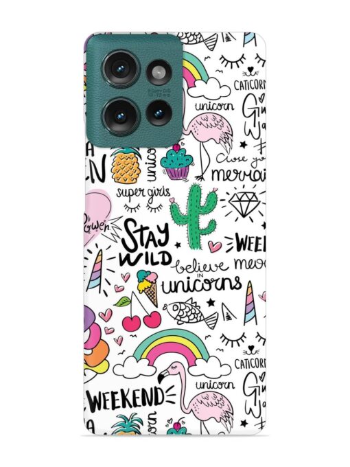 Unicorn Ice Cream Snap Case for Motorola Moto Edge 50 (5G)