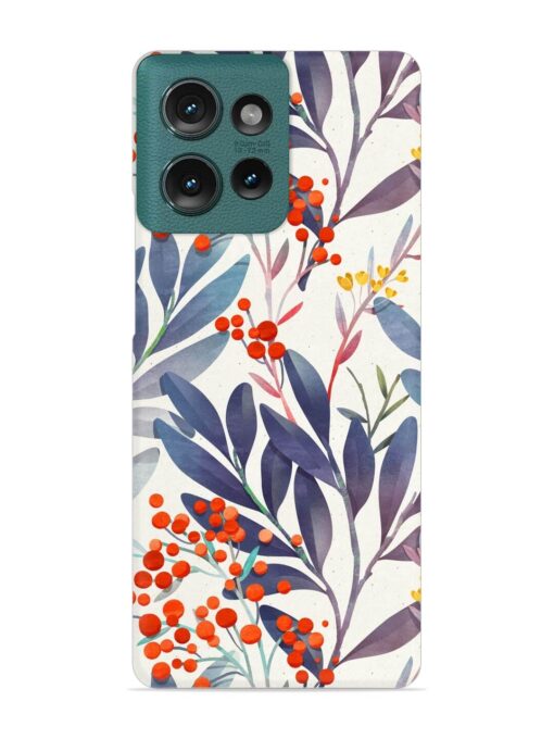 Seamless Floral Pattern Snap Case for Motorola Moto Edge 50 (5G)