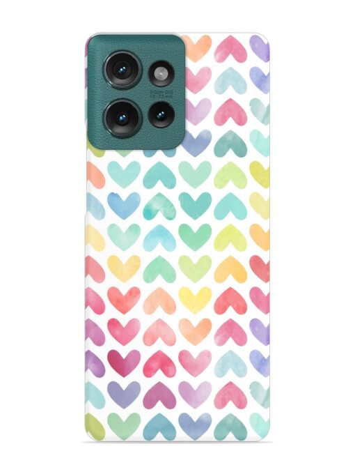 Seamless Colorful Watercolor Snap Case for Motorola Moto Edge 50 (5G)