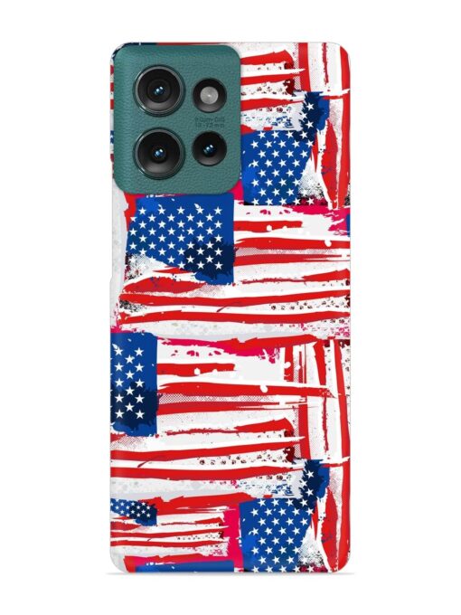 Usa Flag Seamless Snap Case for Motorola Moto Edge 50 (5G)